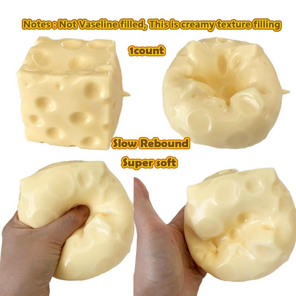 Moldable Jelly Cheese Squishy – 2.75 in